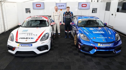 Omologato sign title naming rights partnership Graves Motorsport for Porsche Sprint Challenge GB